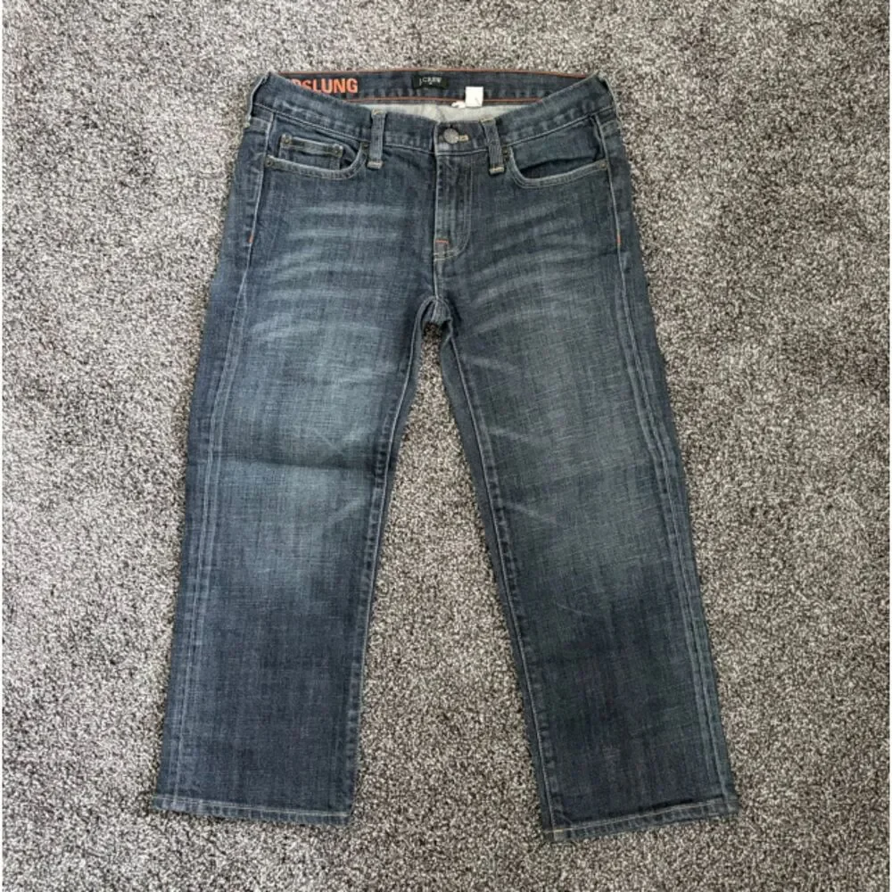 J.Crew Hipslung Jeans Size 27 Mid Rise Blue Denim Classic Straight Casual